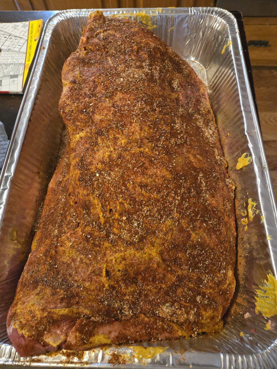 D7Homestead's tweet image. Running late, but this beauty is about to hit the smoker.
