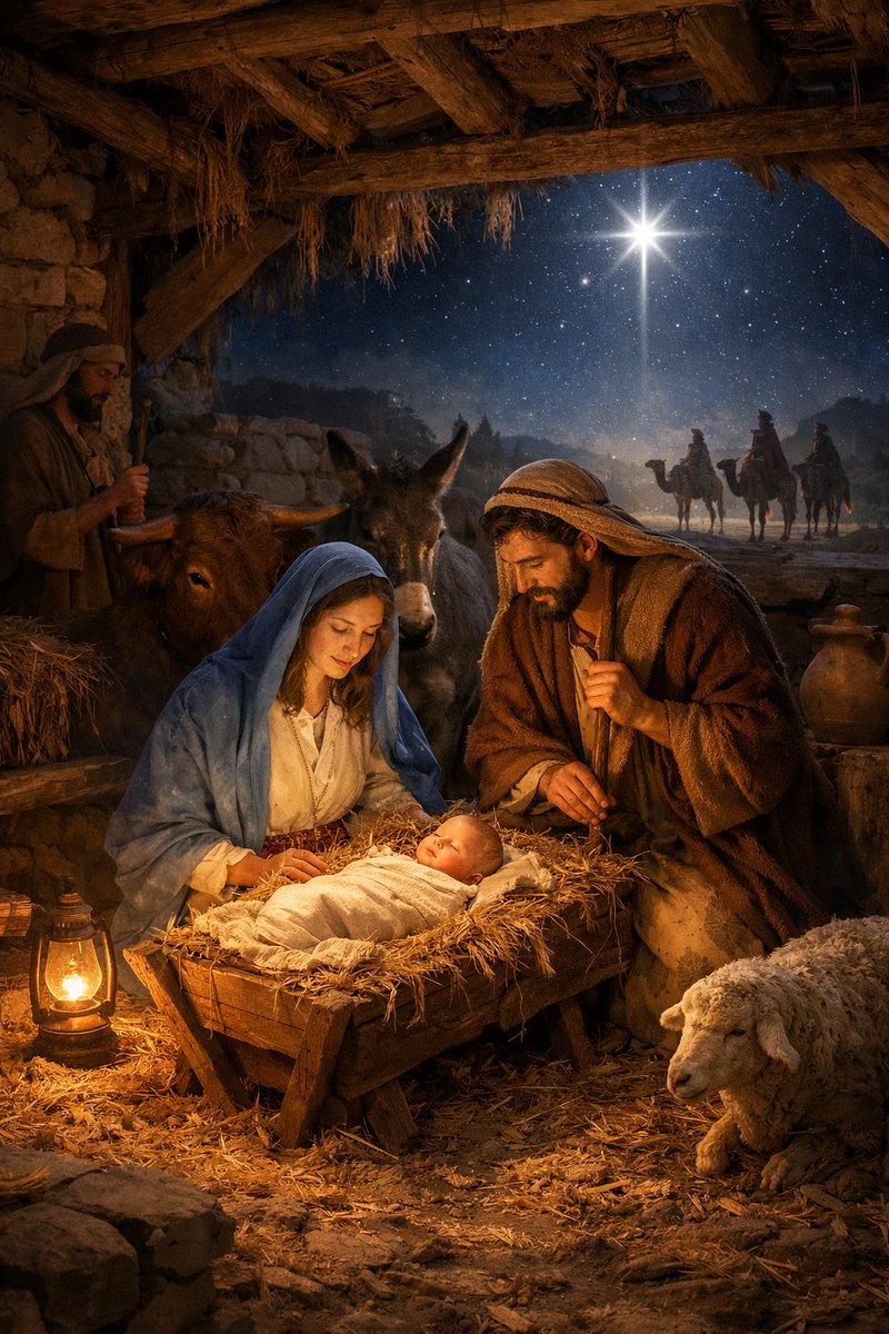 TruthCourse's tweet image. As we celebrate the birth of our Lord and Saviour Jesus Christ, let's remember that God descended from heaven so that we may ascend to heaven by His grace and through our faith in Son who was born in Bethlehem, Judea. #MerryChristmas2025.