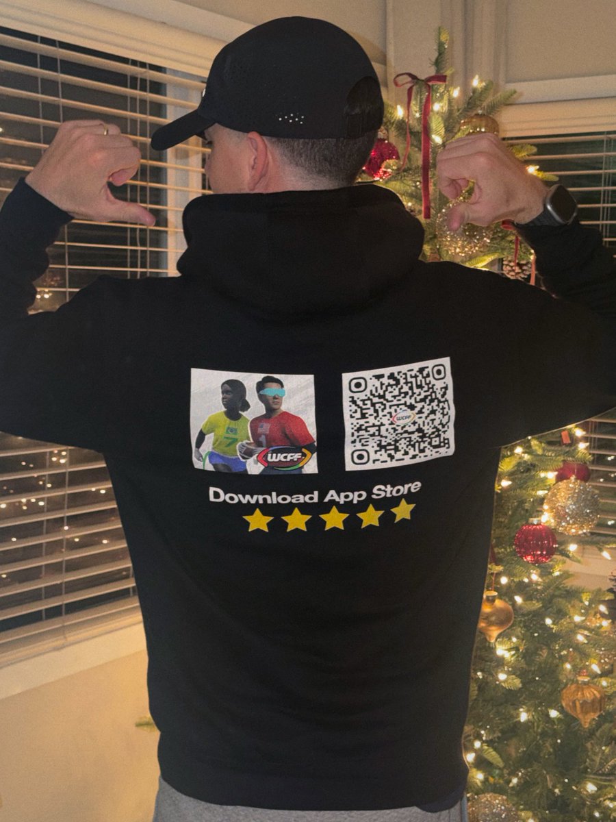AustinJamesXFL's tweet image. Merry Christmas 🎄

Got a nice @wcffgame hoodie from Santa. 

In just one week, we have thousands of downloads and want to thank everyone who has downloaded and left reviews!

apps.apple.com/us/app/wcff-fl…