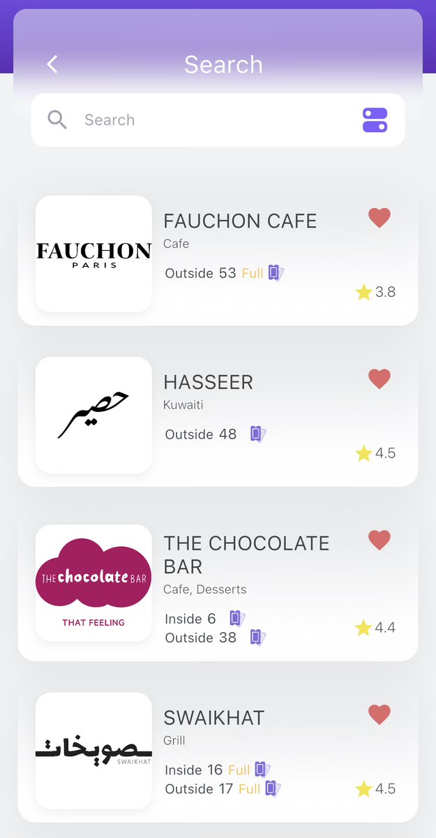 Fahdan's tweet image. اكثر المطاعم زحمة بالكويت حالياً Live 🔴: 

- فوشون
- حصير
- تشوكلت بار
-صويخات