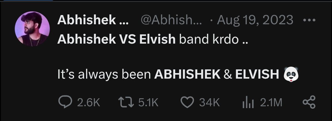 Imsmart45's tweet photo. @ElvishYadav bhai love from #PandaGang  ❤️stay strong bro . https://t.co/SmwvKpRPac