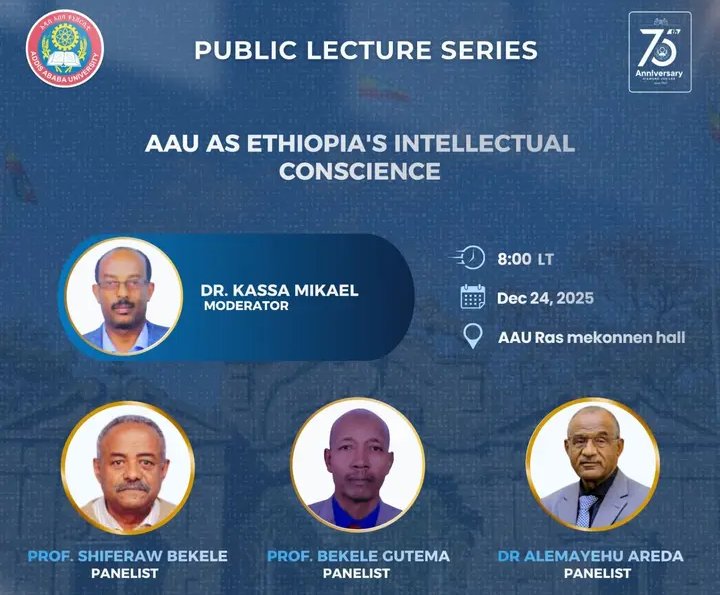 "It is the moral obligation to only hold beliefs that are supported by strong evidence and good reasons rather than accepting ideas out of comfort, tradition, habit, or wishful thinking"  Prof. Alemayehu

Yesterday, we had an amazing lecture on AAU as an intellectual conscience
