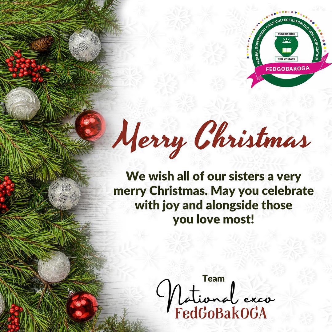 bakorialumni's tweet photo. Season’s Greetings 
#MerryChristmas 
.#sisterhood
#proudlybakorian
#prounitate https://t.co/HZVKK9PLXo