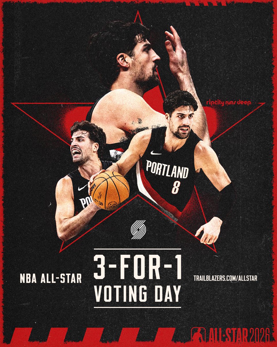 trailblazers's tweet photo. It’s a 3-for-1 voting day ‼️

Make sure you keep voting for Deni to get him to the #NBAAllStar game 🤩

🗳️: https://t.co/or57FFmoV4 ‼️ https://t.co/reifXVArtr