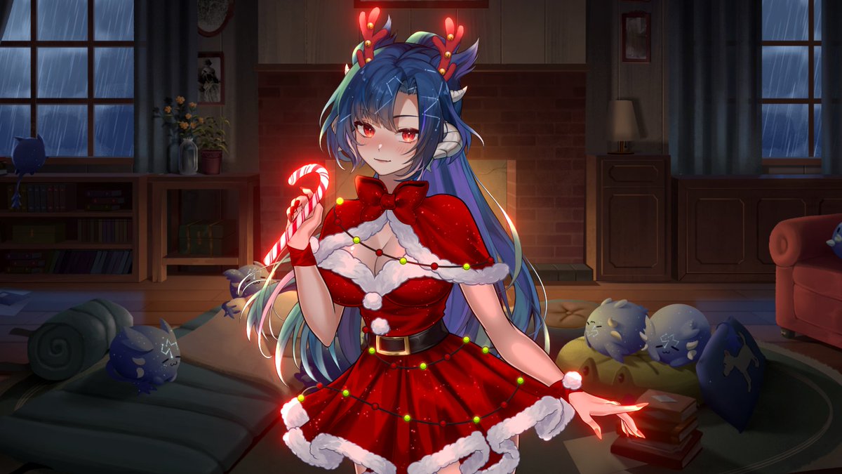 viennavtuber's tweet image. This dragon is wishing you a very merry christmas~🎄
You may have one dragon wish...🎁✨