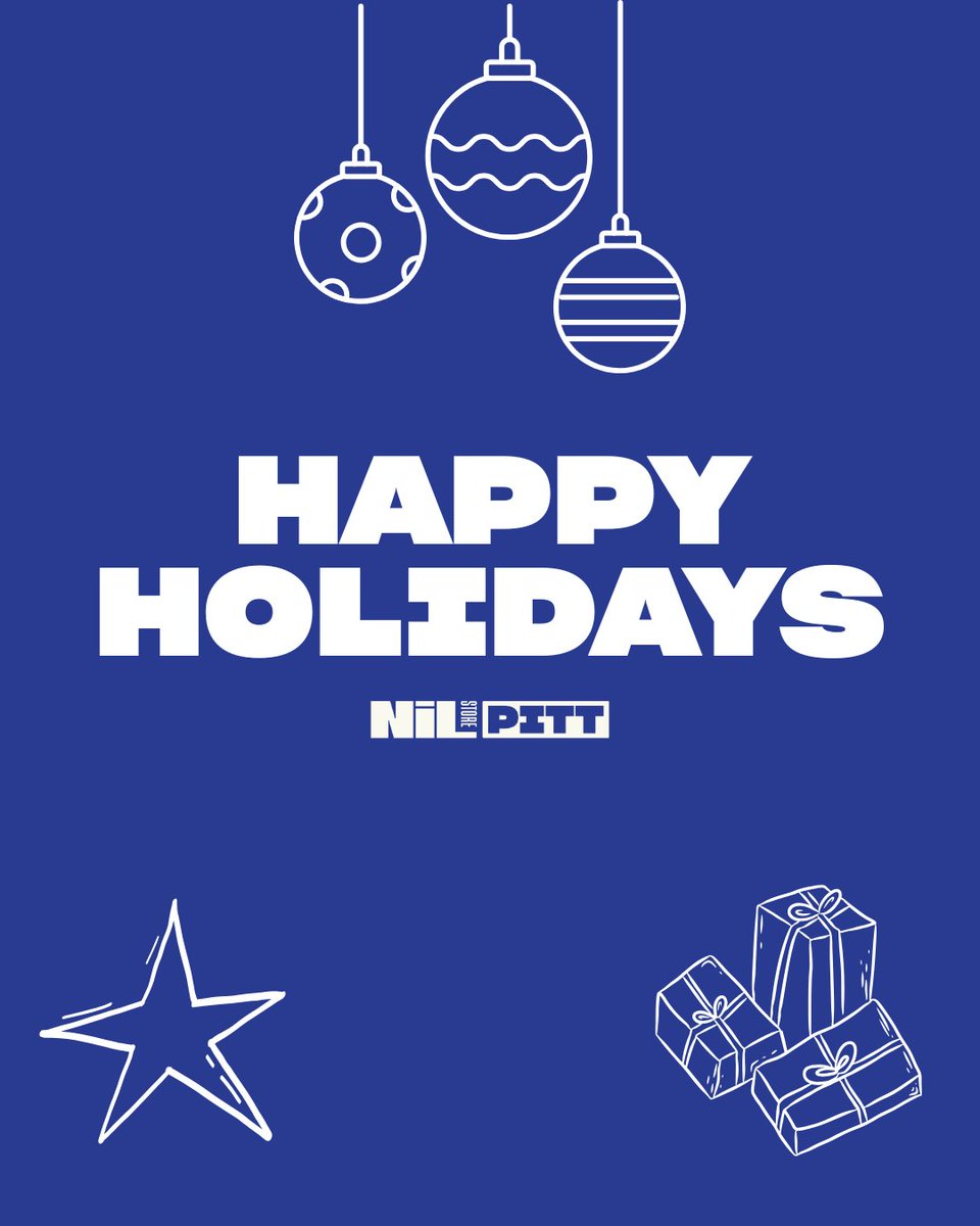 NILStorePitt's tweet image. Happy Holidays from the Pitt NIL Store ✨