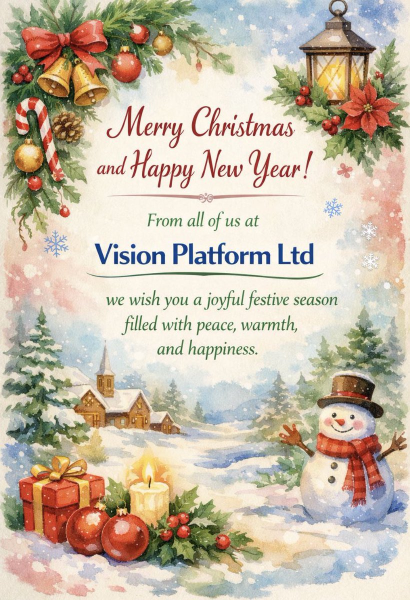 VisionPlatformL's tweet photo. Vision Platform Ltd Team wish you all a very Merry Christmas and a Happy New Year.

#VisionPlatformLtd
#VisionPlatformLtdSavoirFaire 
#VisionPlatformLtdWellness
#VisionPlatformLtdArchitectureFirm 
VisionPlatformLtd ©2020-2026 All rights reserved https://t.co/aWQlk33Wl8
