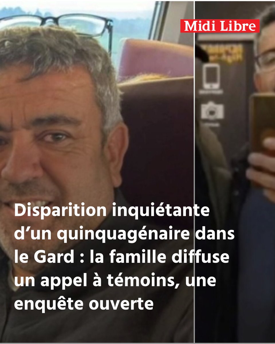MidiLibreNimes's tweet photo. Disparition inquiétante d’un quinquagénaire dans le Gard : la famille diffuse un appel à témoins, une enquête ouverte
➡️ https://t.co/lZDWUh9wNJ https://t.co/Cd8eU2KQzv