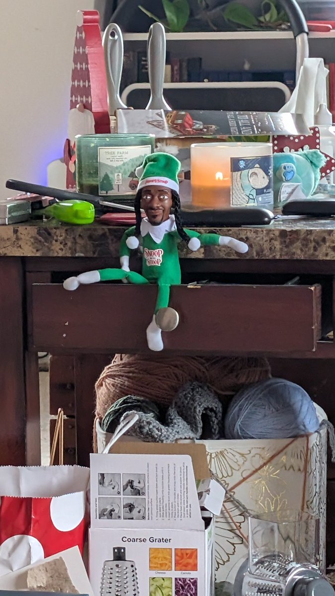 Snoop on the stoop overseeing the gathering.