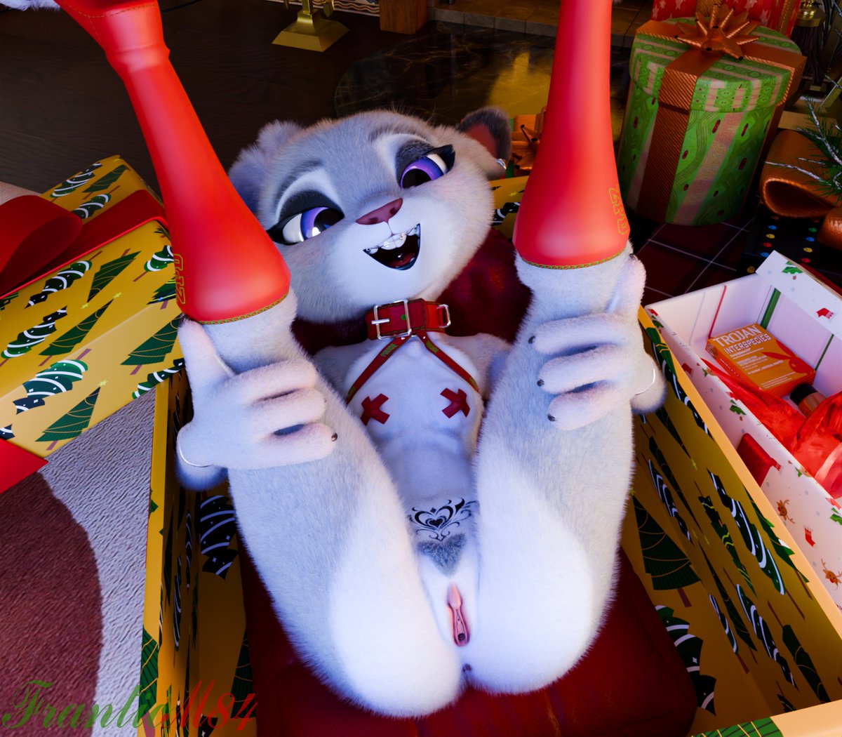 m843DX's tweet photo. Nick Wylde wakes up to a gift from Judy (herself)! Model by @Pochemu16 ! Merry Christmas!!! https://t.co/BxnFc454gf
