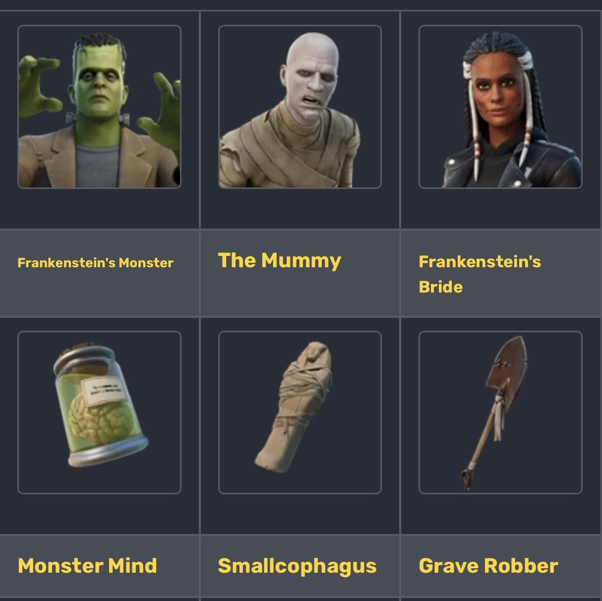 cartislatt2's tweet photo. pls fortnite bring back Universal Monster set, i NEED THEM 😭 @Fortnite @FortniteStatus @FNCompetitive @Fortnite_ES @FortniteJP @FNCreate @FortniteFR https://t.co/zx8EhxBudP