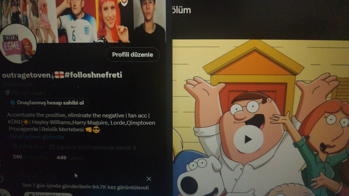 dogb4ckwords's tweet photo. Family guy izleyerek kutluyorum aga kandili #nofamily #nofriends #KandilinizMübarekOlsun https://t.co/YXE4ou2iwn