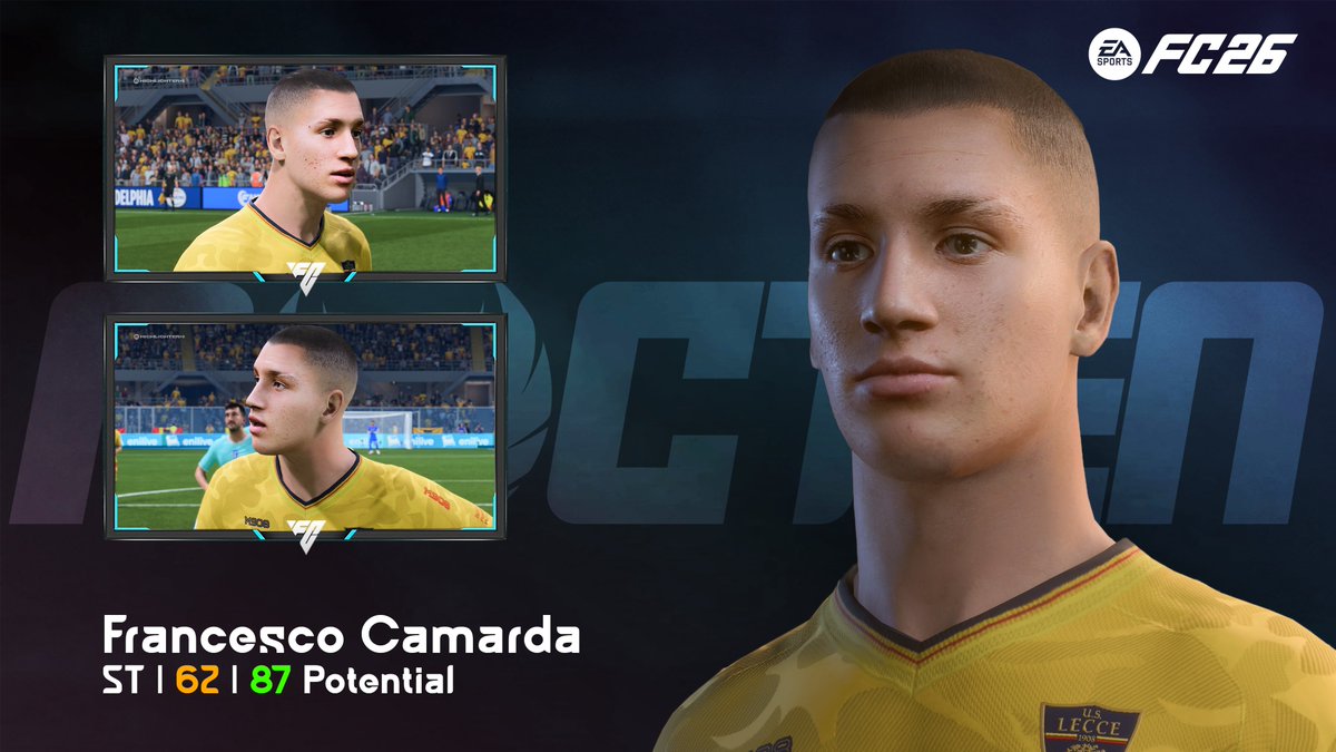 noctenmod's tweet photo. Francesco Camarda | EAFC 26 Face
U.S. Lecce Player
🔥Available 🔥
Download link in Bio (BMC / Patreon)

Join membership or buy to unlock this face &amp; more creations.
Enjoy your game!
@allFCfacemakers https://t.co/hmuE81eYmH