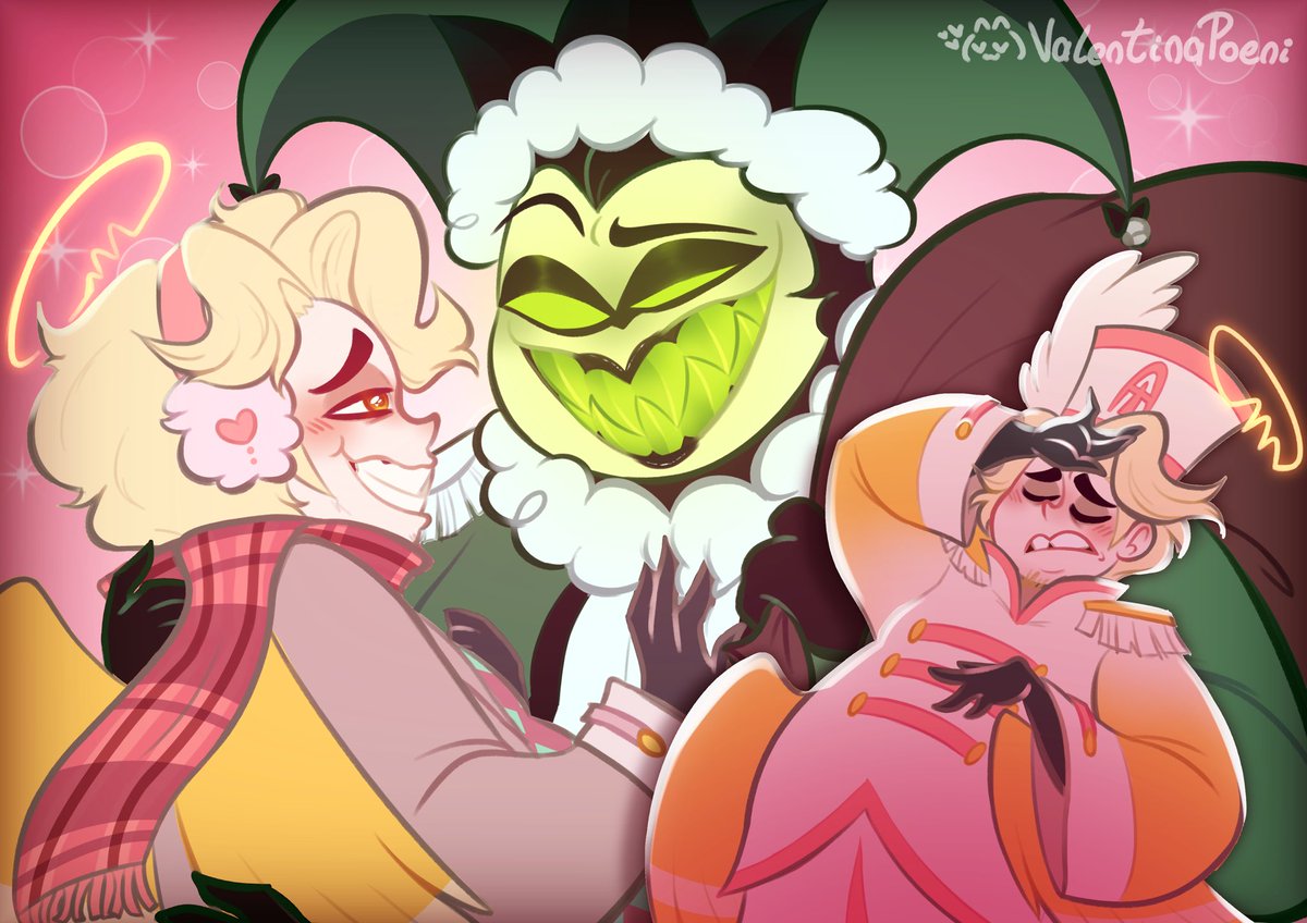 PoeniValentina's tweet photo. Im in love with you Mammta Claws -Abel 2025 

Sweet Money has to be my fav crack ship xd deff not because it involves my fav fet men 💕🩷🩷💖💝💗💗 merry chrimmis and sinsmas everyone >~< 

#sweetmoney #hazbinhotelabel #helluvabossmammon https://t.co/Q4j4E259W5