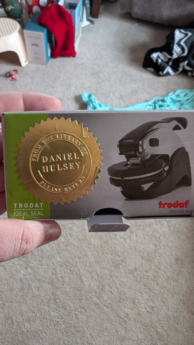 I guess I'll pour myself a drink while I go through and stamp my Library.