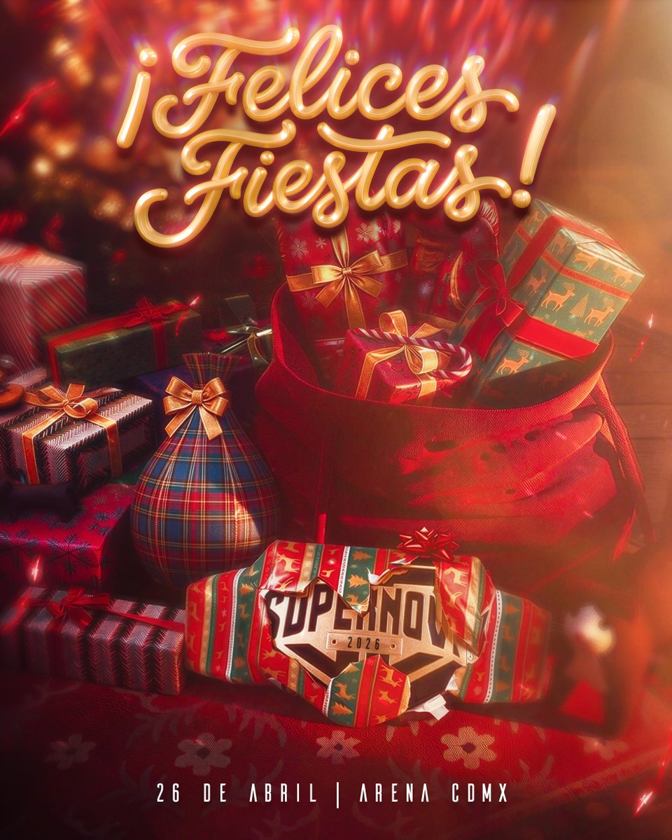 De parte de toda la familia de Supernova 🥊​, les deseamos felices fiestas 🎄 

¡Gracias por acompañarnos este año! ✨ ¿Quién será digno de recibir el regalo del cinturón de campeón? 🎁

#SupernovaGenesis
