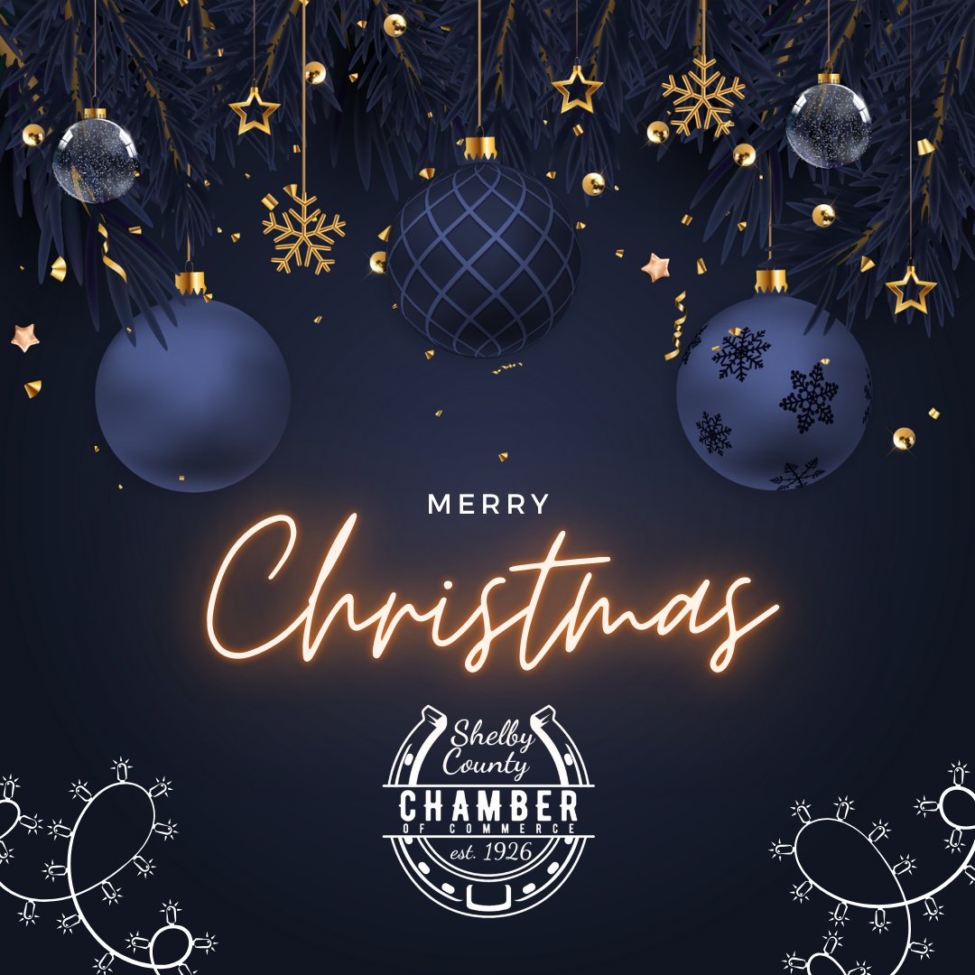 🎄🎅 The Shelby County Chamber of Commerce wishes everyone a Merry Christmas! 🎁 May your day be filled with love, joy, and the spirit of giving. ✨❤️ #MerryChristmas #ShelbyCounty #HolidayCheer #SeasonOfGiving