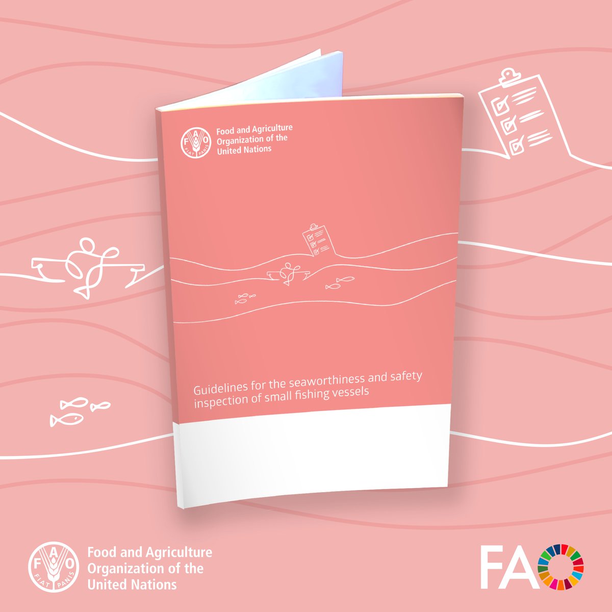 FAOfish's tweet photo. The @FAO #SSFGuidelines for seaworthiness & safety inspections of small fishing vessels provide steps to make small-scale fisheries safer worldwide, including checklists, stability tests & measures to boost safety awareness & risk management.
Read more👉 https://t.co/ssVXnSBG9w https://t.co/x1Hx6GuDTu