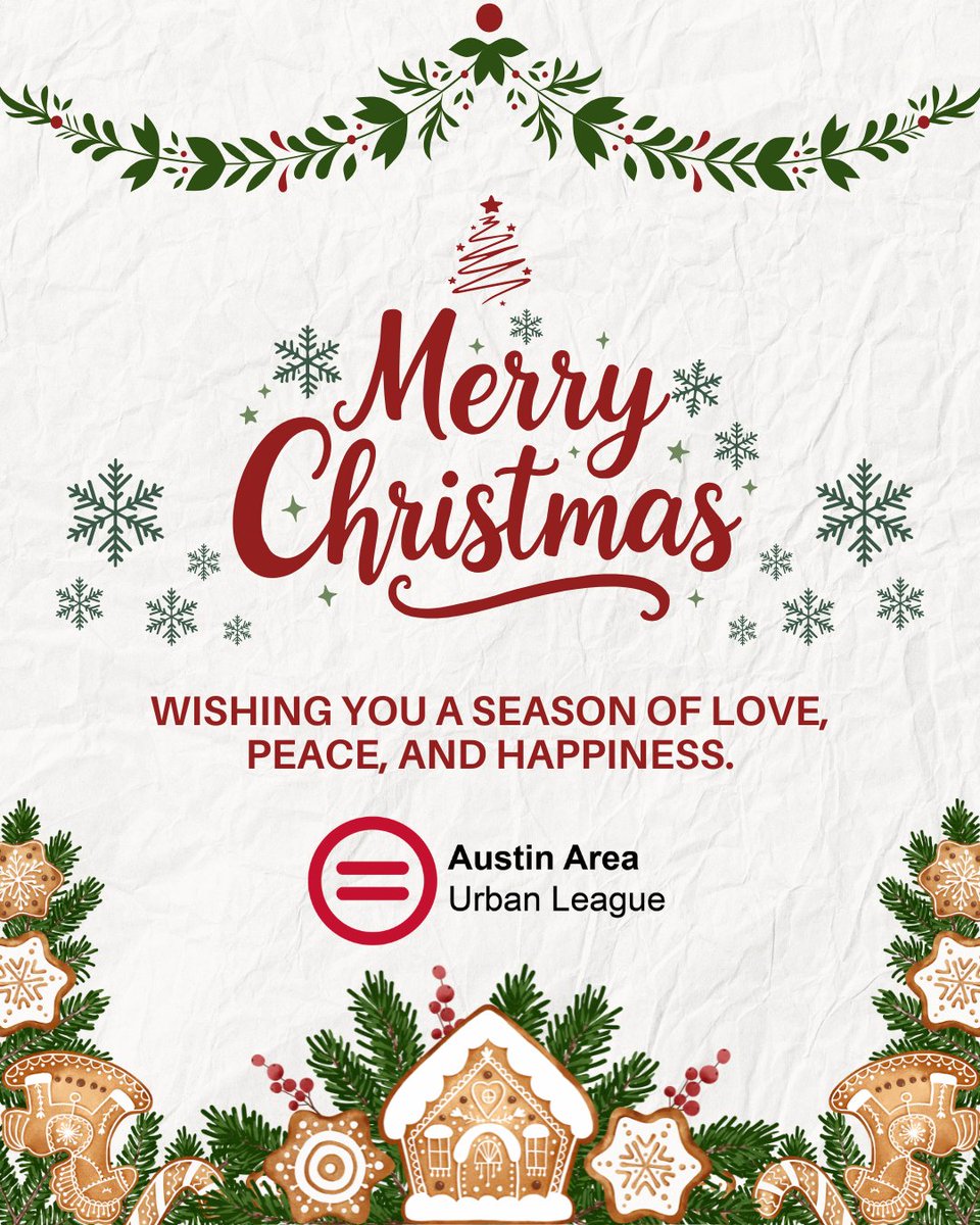 🎄 From all of us at the Austin Area Urban League, we wish you a Merry Christmas and joyful holiday season!

#AAUL #AustinAreaUrbanLeague #MerryChristmas #HappyHolidays #CommunityEmpowerment