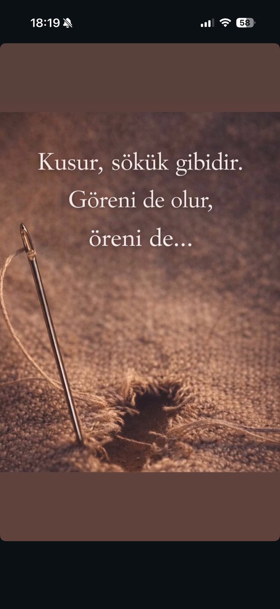 Kusur, sökük gibidir.
Göreni de olur,
Öreni de …