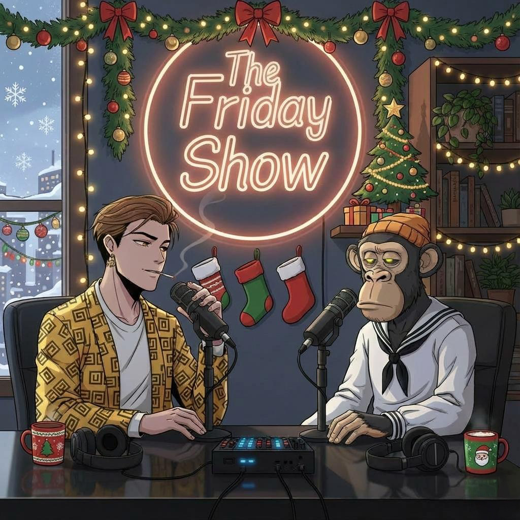 Christmas Edition! 🎅🎄
EP3 tomorrow and we’re bearing gifts.

Giving away $200 in NFTs
3 <a href="/kabuxyz/">Kabu</a> 
3 <a href="/MinglesNFT/">Mingles</a> 
3 <a href="/designertoshiro/">DSNRS 🐸</a> 
1 <a href="/ZardsNFT/">Zards®</a> 

Pull up, drop your takes, vibe with us. Alpha and great topics lined up.

Live Friday, 1pm EST.