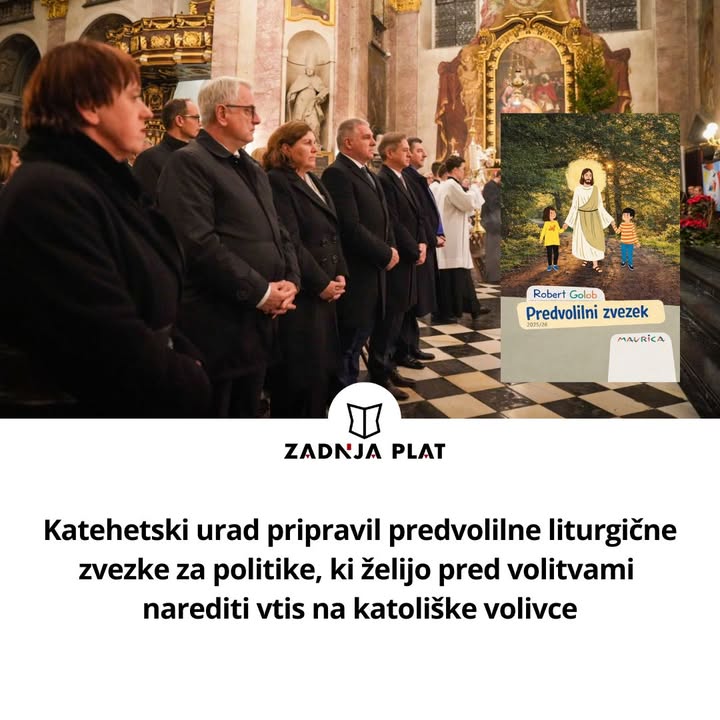 zadnjaplat's tweet photo. "Za glasove najbolj naivnih volivcev bo treba zbrati vsaj 3 nalepke." #volitve #golob #cerkev #pircmusar #zore #škof #nadškof https://t.co/TEXwetzF7B