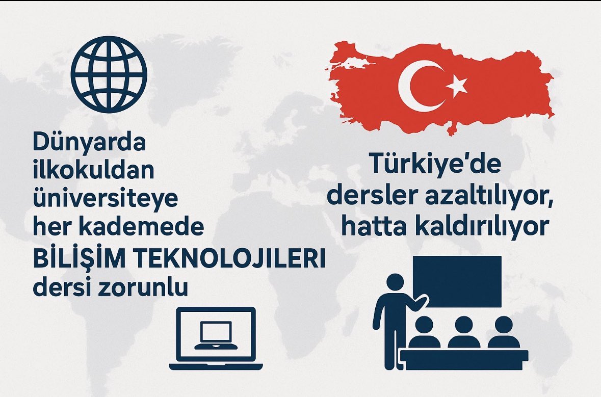 selahattngndz's tweet photo. Dünya ile yarışan bir Türkiye için  #SistemHatası  dan dönüp #HerSınıfaBilişimDersi eklenmelidir. @tcmeb https://t.co/xj0T6aDwYY