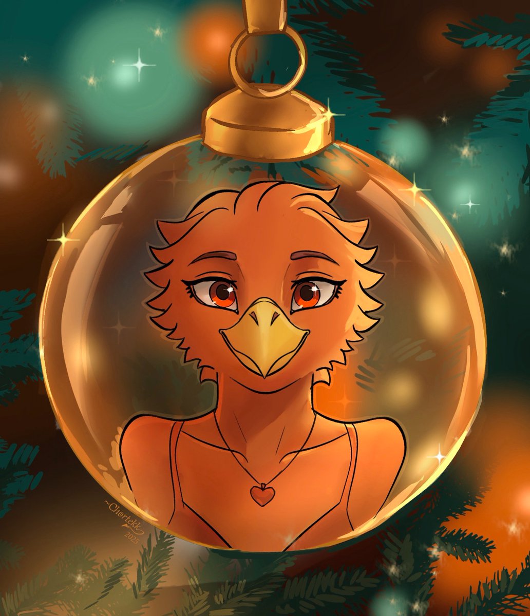 A Christmas gift for my dear friend Swimmy 🎄✨

#furryart #anthro #avianfurry #birdfurry #christmasart #holidaygift #digitalart