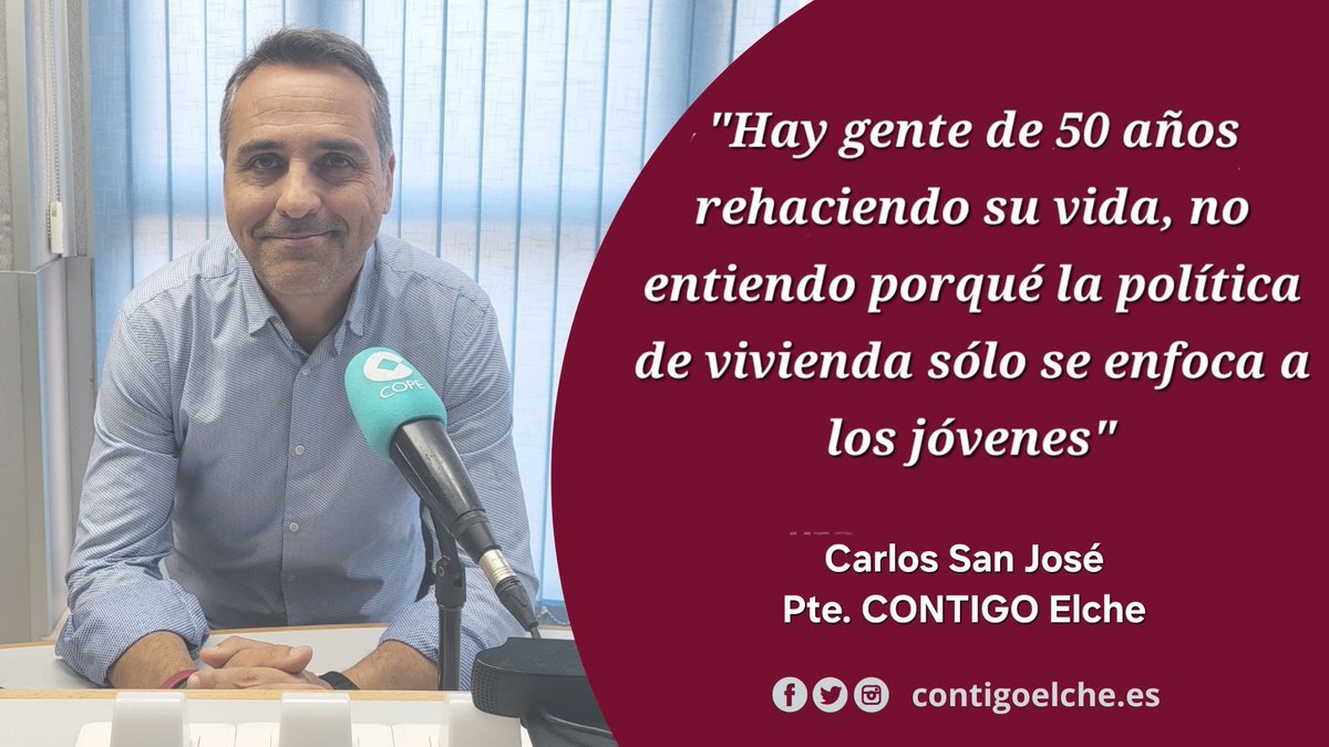 Carlos San José Elche <a href="/sanjoselx/">Carlos San José</a> 🎙 Pte de CONTIGO Elche 👇