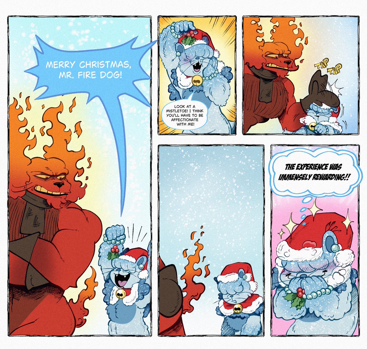 clansoniudo2's tweet image. This Christmas the flake tactic to get closer to flame worked hahaha🔥❄️🎄#theeverlandbook