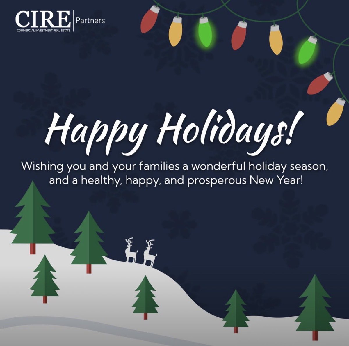 renatolorja's tweet photo. Happy Holidays from CIRE Partners!

As the year draws to a close, we’re taking a moment to appreciate the relationships and collaborations that made 2025 a strong and meaningful year for CIRE Partners. We’re grateful for the trust placed in us and the partnerships that continue to drive our work forward.

The holiday season is a time to reset, reflect, and look ahead. We hope this time brings you well-earned rest, time with those who matter most, and renewed energy for the year to come.

Here’s to a successful and prosperous 2026, filled with growth, innovation, and continued partnerships.

Wishing you a joyful holiday season and a successful new year,

The Team at @CIREPartners