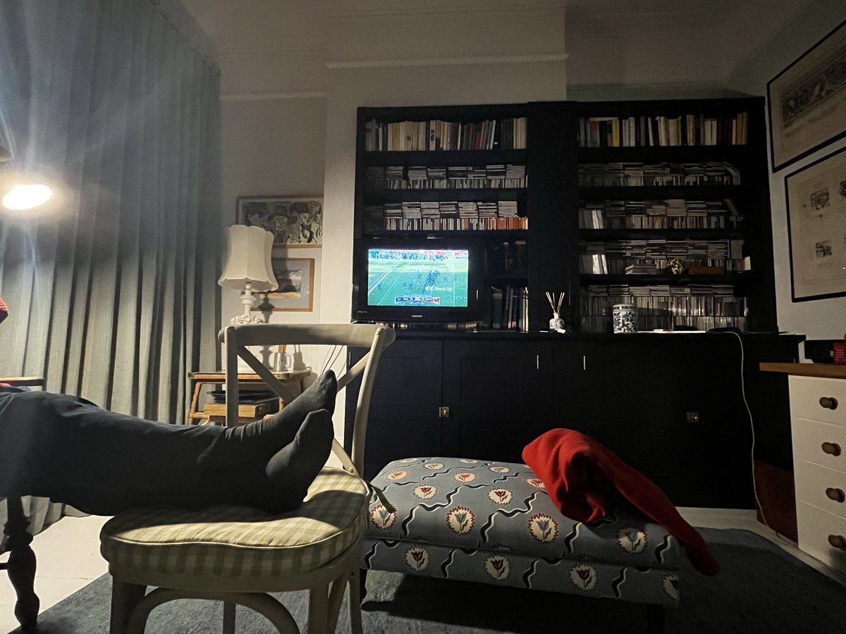 #NFLonNetflix Jolly good game isn’t it? Greetings from London England!