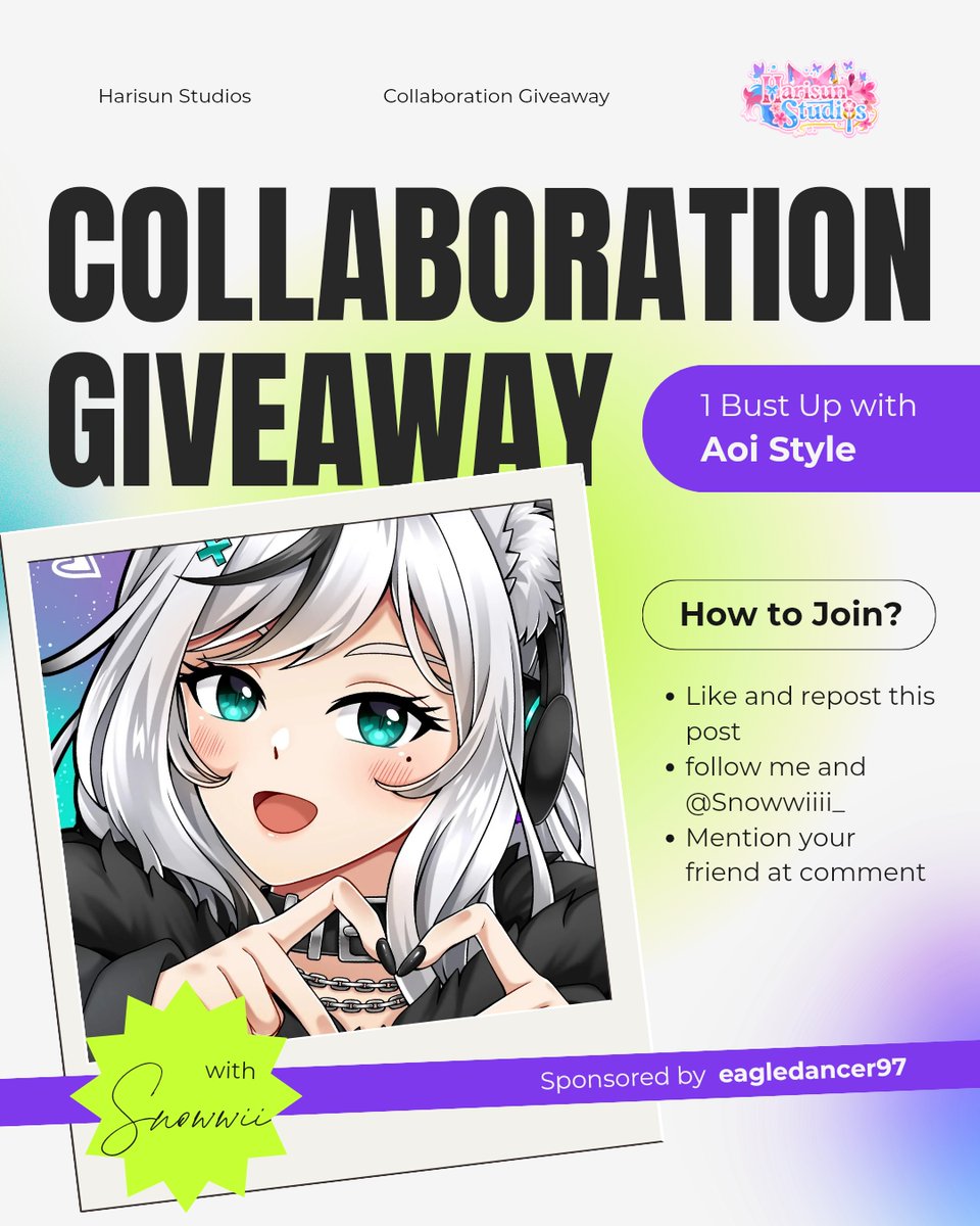 HarisunStudios's tweet image. ✨Giveaway with @Snowwiiii_ ✨

Thank you for @eagledancer97 for sponsoring this giveaway 💕

The winner will get 1 bustup with Aoi Style :3

Let's do this 🥳