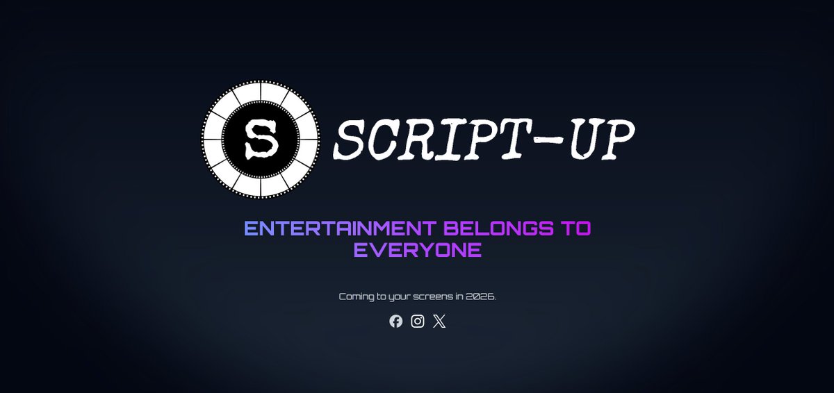 _scriptup_2026's tweet image. THIS YEAR EVERYTHING CHANGES in Movies and Tv-Shows. Entertainment gets a new look!!! Stay tuned.....⌛️ #scriptup #entertainmentbelongstoeveryone