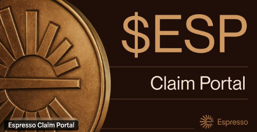 <>  Let's go Espresso 

The $ESP registration portal is live!  Connect your wallets to check your eligibility for the Espresso airdrop.

อย่าลืมลงทะเบียนรับ Airdrop ด้วยจ้า

 The only official portal ⤵️ claim.espresso.foundation