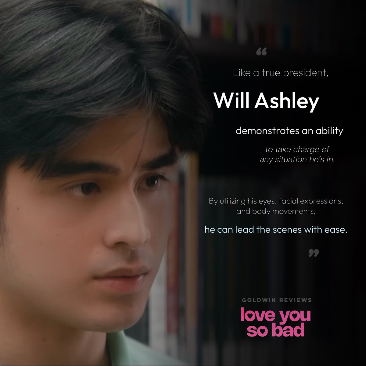 Will Ashley for #LoveYouSoBad 

Read full movie review here: goldwinreviews.com/post/love-you-…