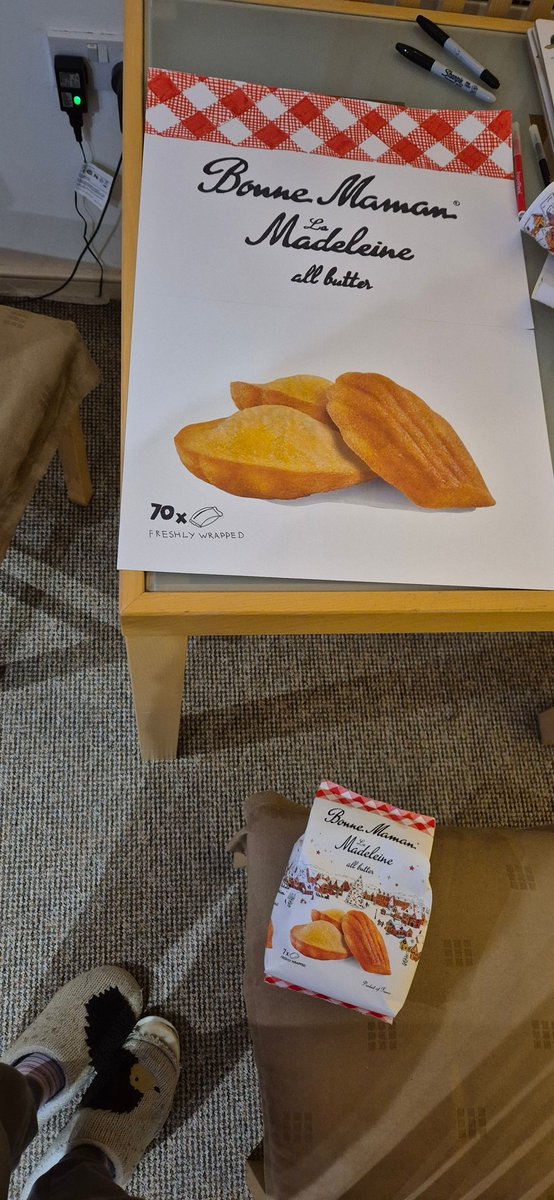 softpinkspo's tweet photo. Now my sister has opened it, I can officially reveal Big Bonne Maman. Hand crafted by me.

The mother lode of madeleines. https://t.co/XA6B7zbLsp