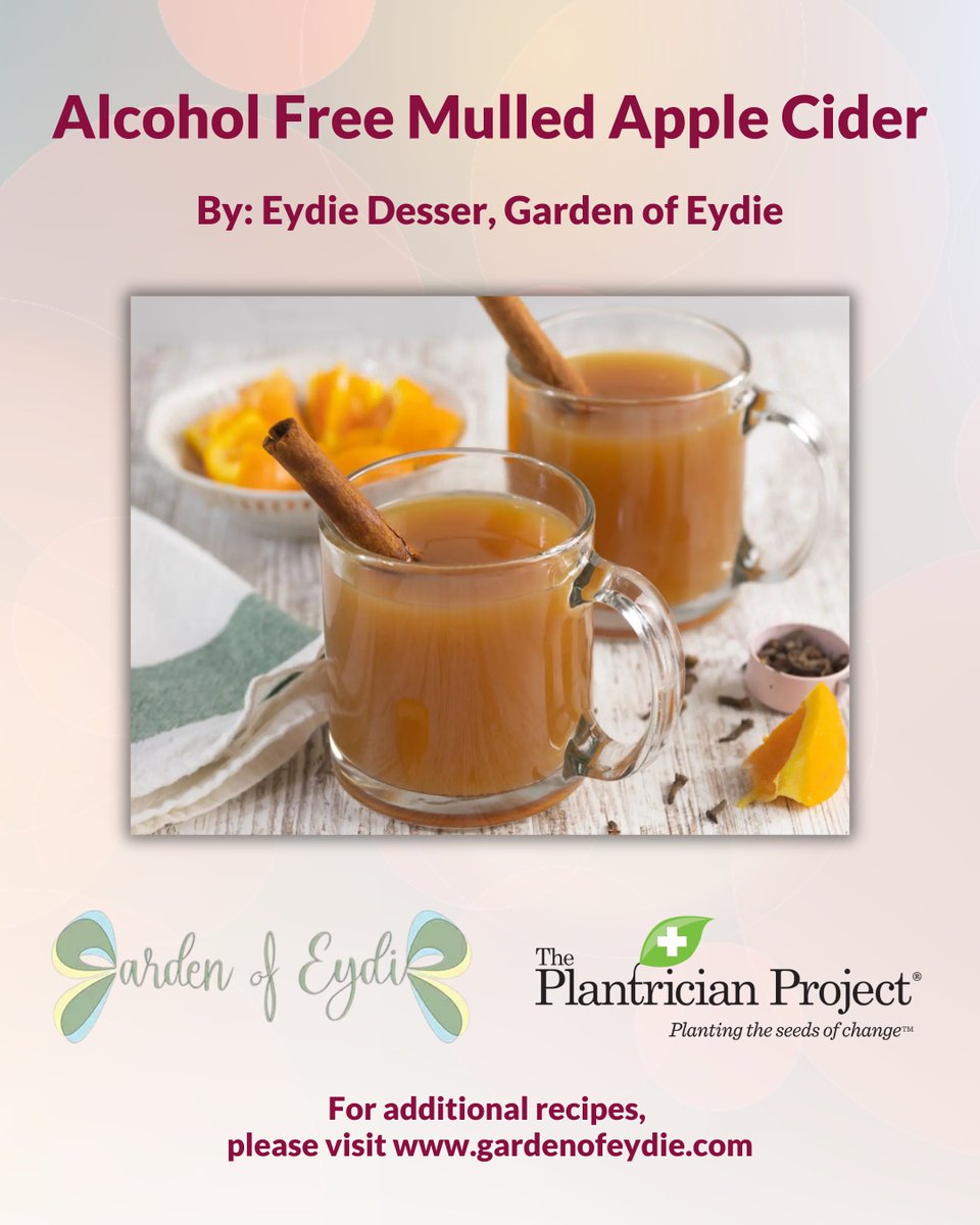 Plantrician's tweet image. Happy Holidays from all of us at The Plantrician Project!
 
Warm up the season with our Garden of Eydie Corner Recipe: Alcohol-Free Mulled Apple Cider 🍎🌿 Get the full recipe GardenofEydie.com

#PlantricianProject #HolidayRecipes #MulledCider #PlantBasedHolidays