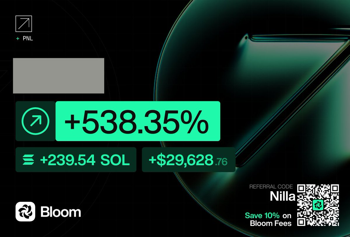 NillaGurilla's tweet image. XMAS GIVEAWAY!!

I will be giving away 1 sol to two separate winners in light of the holidays and my new partnership with the most reliable and fastest TG Bot @BloomTrading 

I used Bloom a year ago, and I'm back with them today. After just 4 days of trading on Bloom, I have…