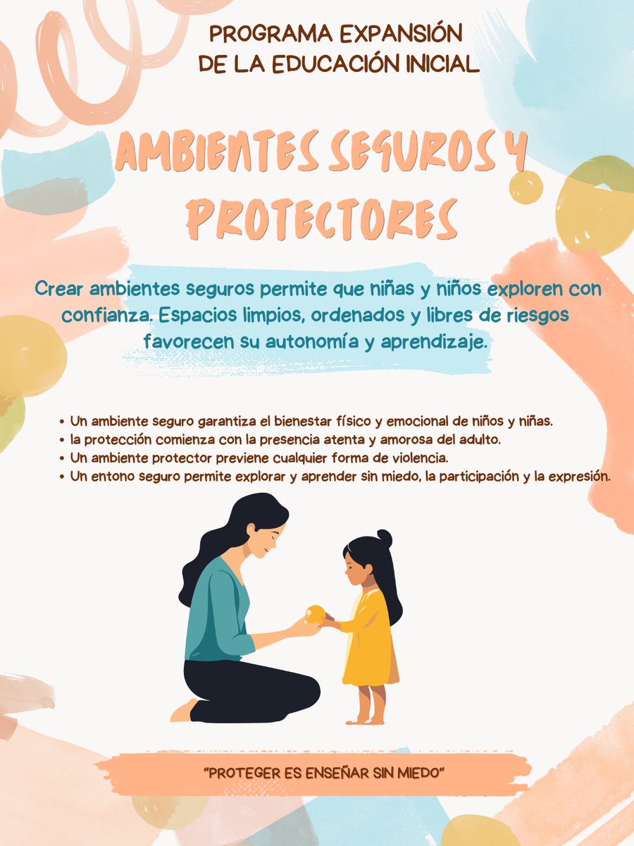 EducGuerrero's tweet photo. 🛡️👶 #PEEI Crear ambientes seguros y protectores permite que niñas y niños exploren con confianza, aprendan sin miedo y desarrollen su autonomía. La presencia amorosa del adulto es la base para su bienestar y protección. https://t.co/1KwfALYosh