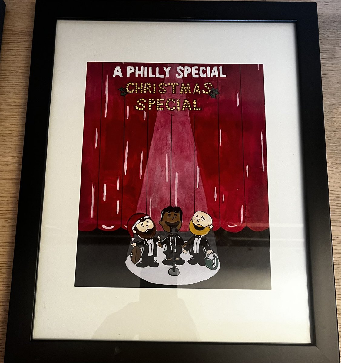 MrCwayScience's tweet image. MERRY CHRISTMAS @JasonKelce @jordan_mailata @lanejohnson65 Check out this amazing hand painted gift I got this morning from my daughter!
The Album Cover collection is complete!
Can’t wait to get these up in the podcast studio!
#GoBirds #FlyEaglesFly 
@newheightshow 
@Eagles