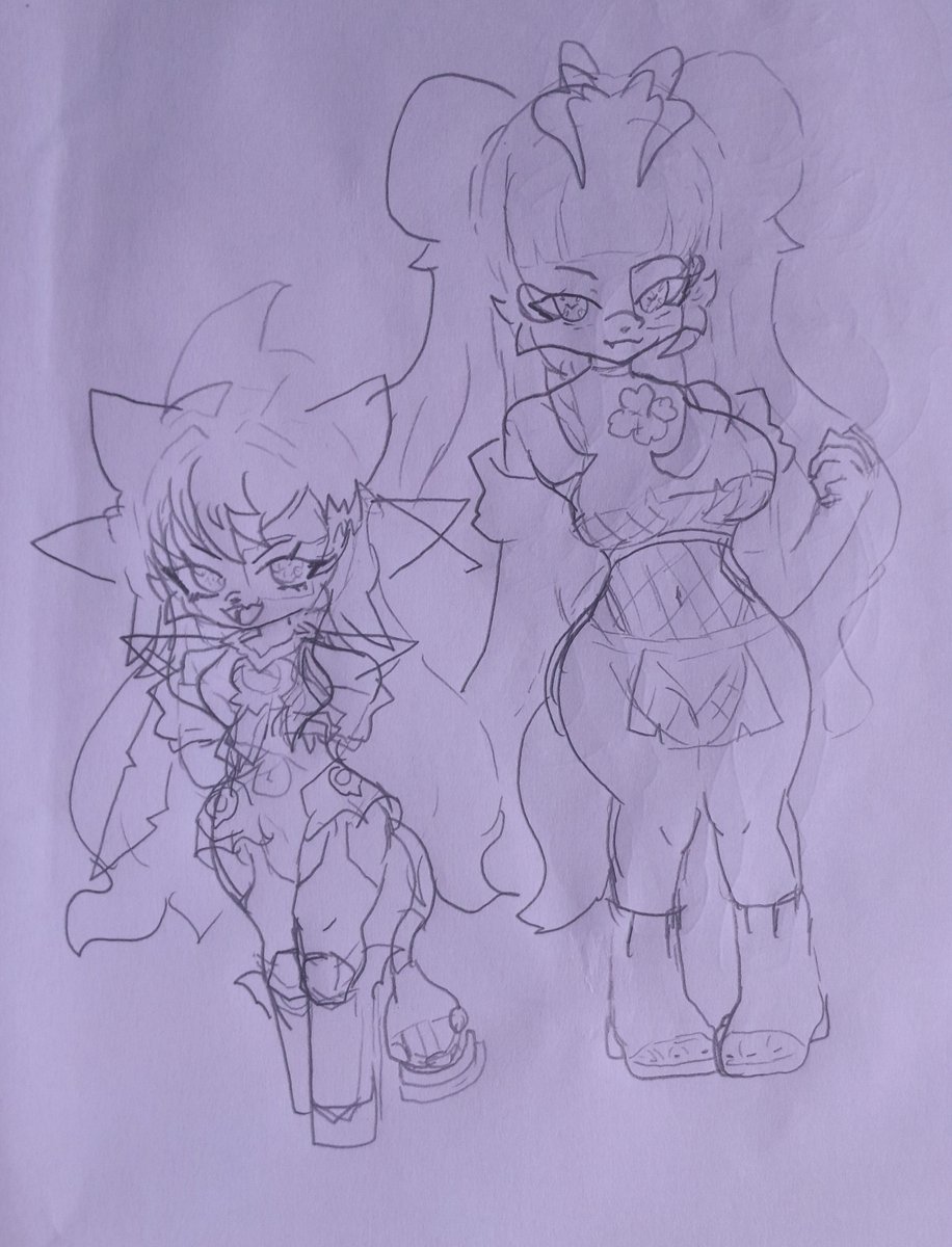 Y'know what,screw it. Furry Tae and Terra with the power readers from dragon ball. It's still in WIP phase.  #TerraCraft.  #YaeNinjaArts.