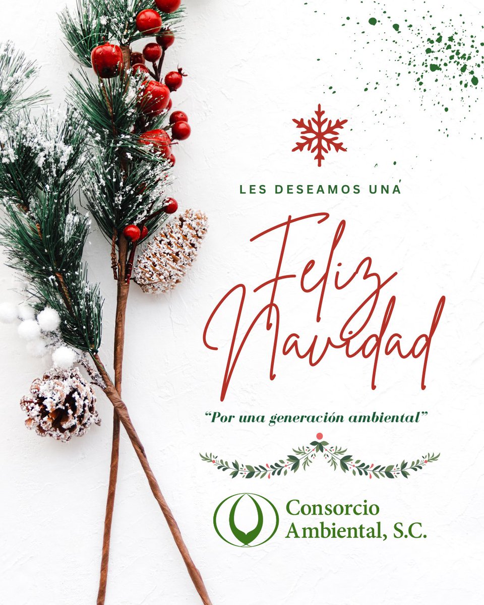❄️ Feliz Navidad 🌲
Deseamos que el amor y la prosperidad llenen sus hogares 🌟 “Por una generación ambiental”