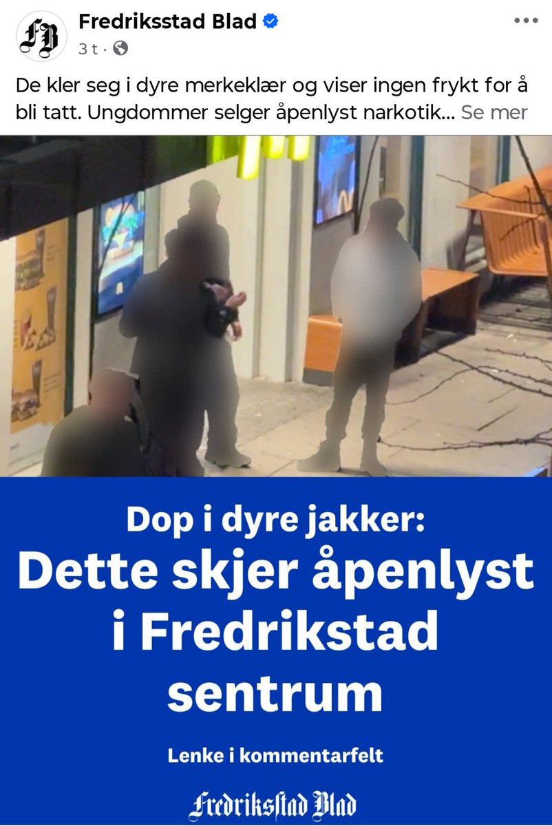 Denne lokalavisa har lagd et utall "kliss like" reportasjer om dopsalg slik som den på bildet her. Men de som styrer FB-kontoen til avisa sensurerer heller bort reform tilhengere enn å moderere straffe tilhengere med ekstremt umoden oppførsel 🙃 #NarkoTwitter