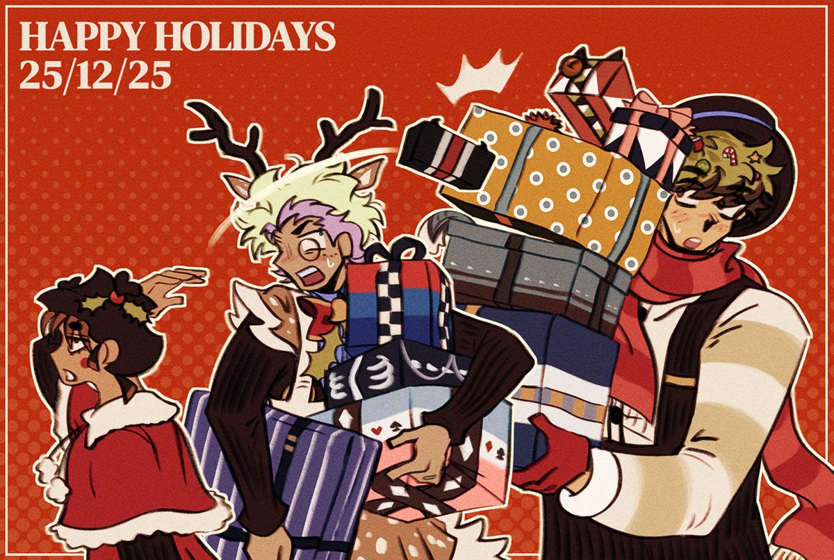 ☃️🎁 HAPPY HOLIDAYS 🎄⭐️

If you haven't played our newest casino-themed death game visual novel Jackpot Crash Course yet, Chapter 1 Part 1 is free now on itch io + Part 2 drops early 2026!