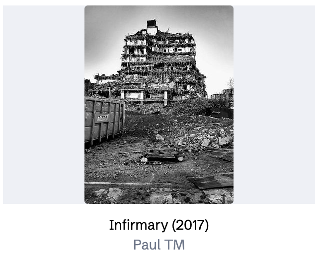 I have just collected "Infirmary (2017)" by <a href="/Paul_T_M/">paultm.eth / paultm.tez</a> on <a href="/objktcom/">objkt</a> 

#zaq