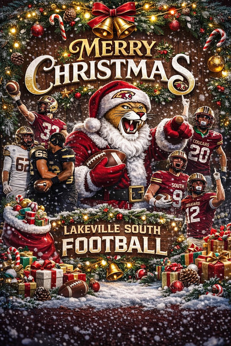 LSHSCougarsFB's tweet photo. Merry Christmas! https://t.co/lsEJ0Ji0wq