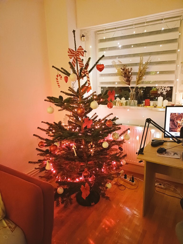 Nixxoman's tweet photo. I feel like I never really get around to post on here, sorry about that 😅 But at least I can use the chance to wich everyone that's celebrating a very merry Christmas today and a ton of happiness and health for the next year! +Some cozy pictures of our tree this year 🎄❄️ https://t.co/GcZZAzgXYF