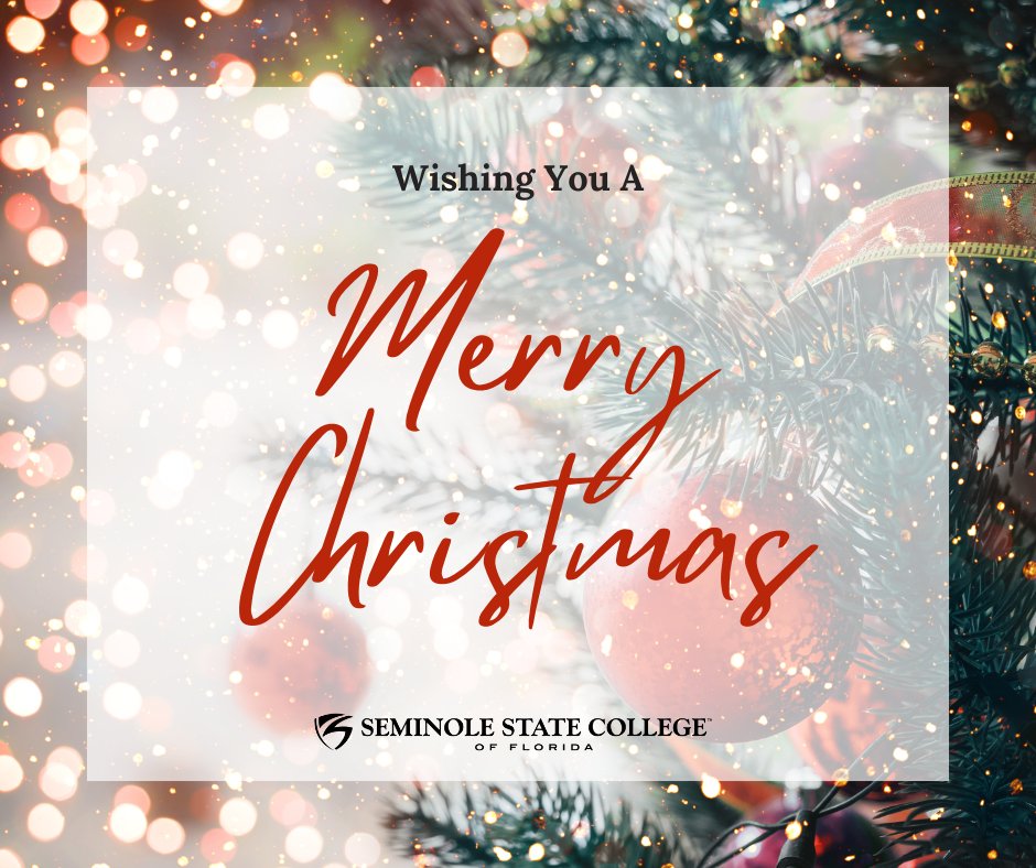 Wishing our campus community and extended family a very Merry Christmas. May this season be filled with peace, joy, and time well spent with loved ones.