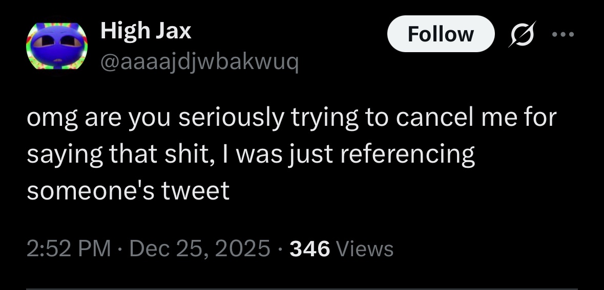 allidoistalksis's tweet image. High jax is a racist. It doesn’t matter how you try and spin it I don’t care if you are referencing a tweet, what’s so funny about to you as a nonblack person referring to a character as a nigga
